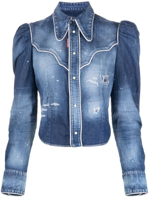 

Distressed Western-style shirt, Dsquared2 Distressed Western-style shirt