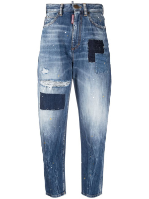 

Distressed patchwork cropped jeans, Dsquared2 Distressed patchwork cropped jeans