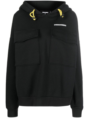 

Logo-print cotton hoodie, Dsquared2 Logo-print cotton hoodie