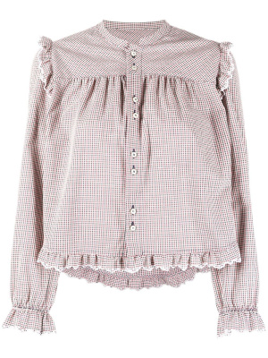 

Check-pattern ruffled blouse, Dsquared2 Check-pattern ruffled blouse