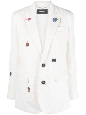 

Patch-detail corduroy blazer, Dsquared2 Patch-detail corduroy blazer