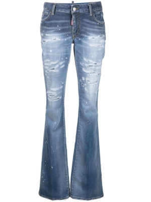 

Distressed-finish flared jeans, Dsquared2 Distressed-finish flared jeans
