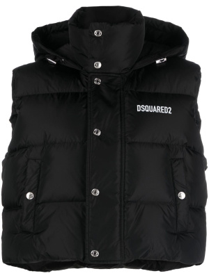 

Logo-print cropped gilet, Dsquared2 Logo-print cropped gilet