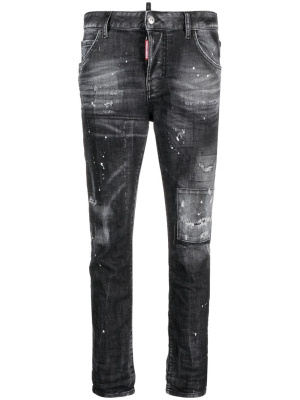 

Low-rise distressed skinny jeans, Dsquared2 Low-rise distressed skinny jeans