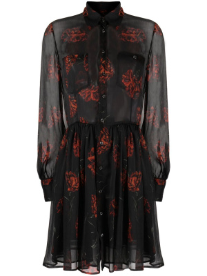 

Floral-print semi-sheer dress, Dsquared2 Floral-print semi-sheer dress