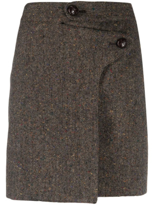 

Wool-tweed wrap skirt, Dsquared2 Wool-tweed wrap skirt