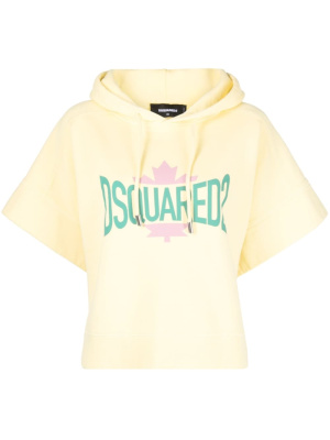 

Logo-print short-sleeved hoodie, Dsquared2 Logo-print short-sleeved hoodie