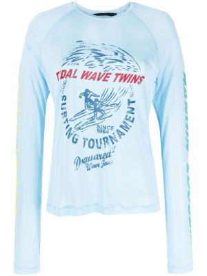 

Surf-print long-sleeve T-shirt, Dsquared2 Surf-print long-sleeve T-shirt