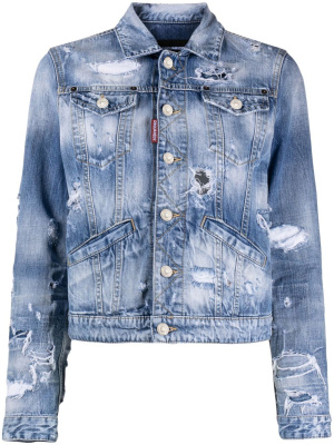 

Distressed denim jacket, Dsquared2 Distressed denim jacket