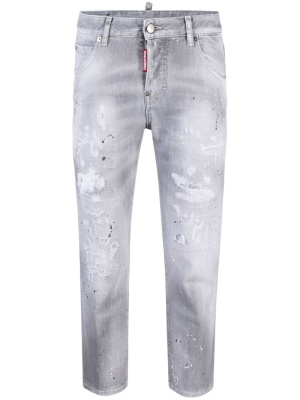 

Distressed low-rise cropped jeans, Dsquared2 Distressed low-rise cropped jeans
