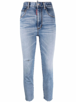 

Cropped high-waisted jeans, Dsquared2 Cropped high-waisted jeans
