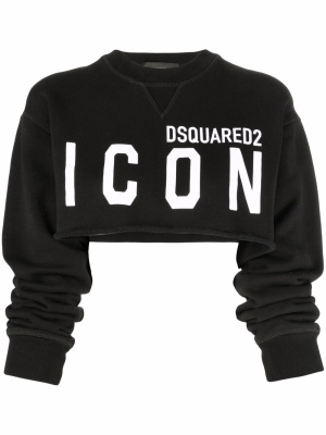 

Cropped logo-print sweatshirt, Dsquared2 Cropped logo-print sweatshirt