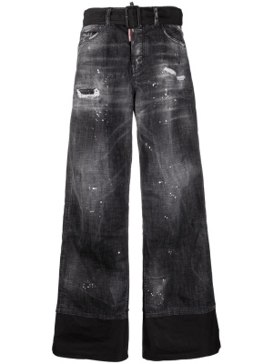 

Distressed wide-leg jeans, Dsquared2 Distressed wide-leg jeans