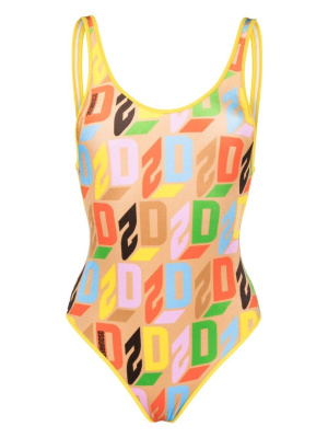 

Graphic logo-print swimsuit, Dsquared2 Graphic logo-print swimsuit