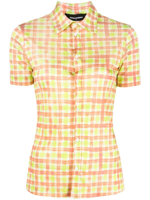 

Check-print short-sleeve shirt, Dsquared2 Check-print short-sleeve shirt