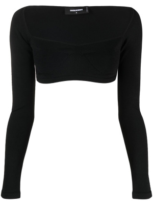 

Long-sleeve knitted crop top, Dsquared2 Long-sleeve knitted crop top