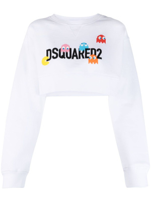 

Logo-print cropped sweartshirt, Dsquared2 Logo-print cropped sweartshirt