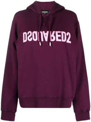 

Upside-down logo-print hoodie, Dsquared2 Upside-down logo-print hoodie