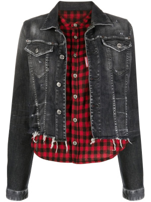 

Shirt-insert denim jacket, Dsquared2 Shirt-insert denim jacket