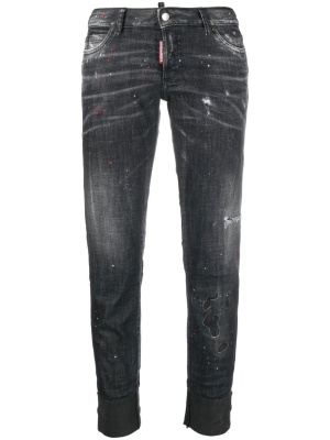 

Splatter-detailed cropped jeans, Dsquared2 Splatter-detailed cropped jeans