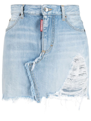 

Distressed denim miniskirt, Dsquared2 Distressed denim miniskirt