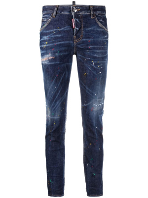 

Paint-splatter cropped jeans, Dsquared2 Paint-splatter cropped jeans