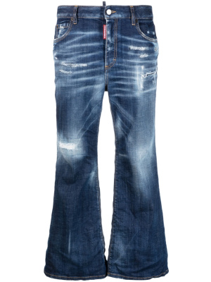 

Bleach-effect cropped flared jeans, Dsquared2 Bleach-effect cropped flared jeans