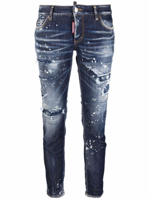 

Distressed straight-leg jeans, Dsquared2 Distressed straight-leg jeans