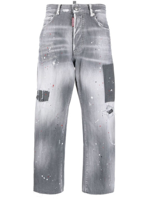 

Distressed paint-splatter cropped jeans, Dsquared2 Distressed paint-splatter cropped jeans