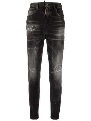 

Paint-splatter high-rise skinny jeans, Dsquared2 Paint-splatter high-rise skinny jeans