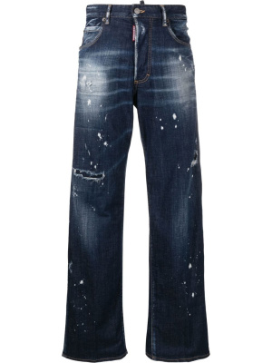 

Distressed-effect straight-leg jeans, Dsquared2 Distressed-effect straight-leg jeans