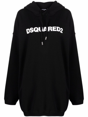 

Logo-print hooded sweatshirt dress, Dsquared2 Logo-print hooded sweatshirt dress