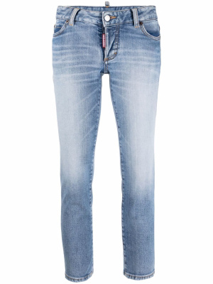 

Logo patch cropped jeans, Dsquared2 Logo patch cropped jeans