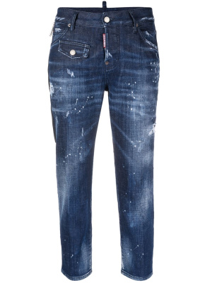

Distressed cropped jeans, Dsquared2 Distressed cropped jeans