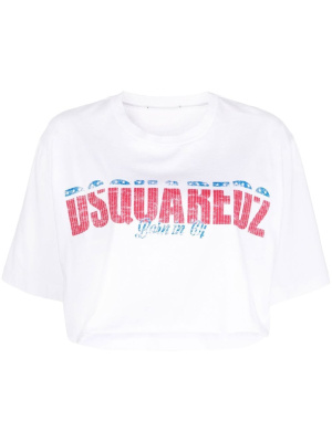 

Distressed logo-print T-shirt, Dsquared2 Distressed logo-print T-shirt