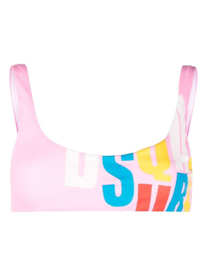 

Graphic logo-print bikini top, Dsquared2 Graphic logo-print bikini top