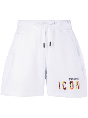 

Icon logo-print track shorts, Dsquared2 Icon logo-print track shorts
