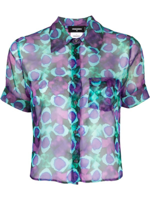 

Abstract flower-print short-sleeve shirt, Dsquared2 Abstract flower-print short-sleeve shirt