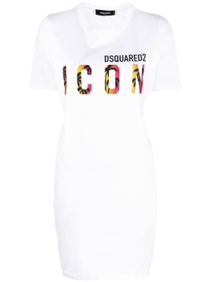 

Icon Sunset Palm T-shirt dress, Dsquared2 Icon Sunset Palm T-shirt dress