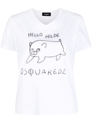 

Logo-print cotton T-shirt, Dsquared2 Logo-print cotton T-shirt