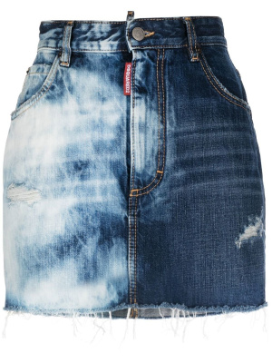

Faded-effect denim skirt, Dsquared2 Faded-effect denim skirt