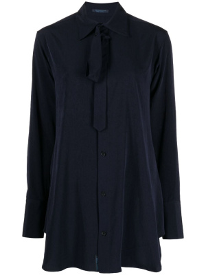 

Lace-fastening long-sleeved blouse, Yohji Yamamoto Lace-fastening long-sleeved blouse