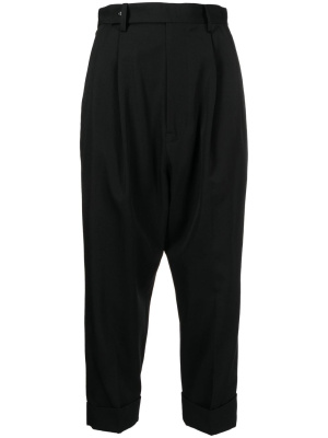 

Wool cropped tapered-trousers, Yohji Yamamoto Wool cropped tapered-trousers