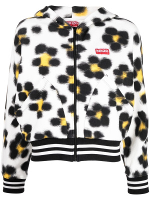 

Floral-print zip-up hoodie, Kenzo Floral-print zip-up hoodie
