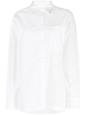 

Broderie anglaise-panelled shirt, Kenzo Broderie anglaise-panelled shirt