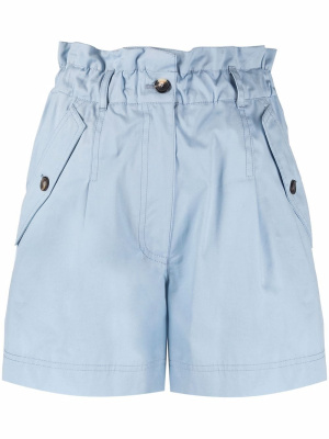

Paperbag waist embroidered logo shorts, Kenzo Paperbag waist embroidered logo shorts