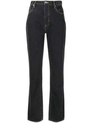 

Logo-patch slim-cut jeans, Kenzo Logo-patch slim-cut jeans