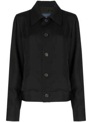 

Point-collar button-up jacket, Yohji Yamamoto Point-collar button-up jacket