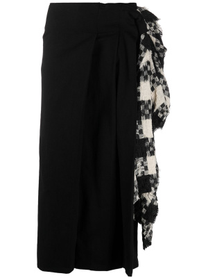 

Box-pleat wrap skirt, Yohji Yamamoto Box-pleat wrap skirt