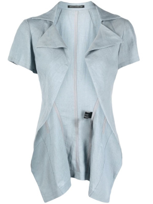 

Open-front linen jacket, Yohji Yamamoto Open-front linen jacket